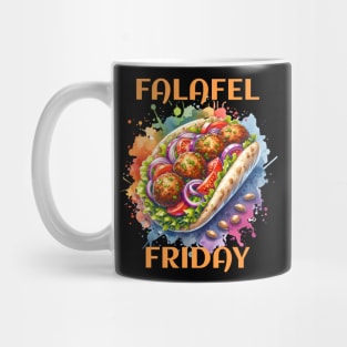 Watercolor Falafel Friday Mug